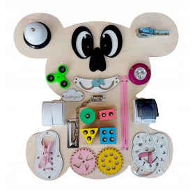 Velika senzorična manipulacijska tabla Montessori medvedek