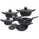  Set loncev Klausberg Zest. Marmorni lonci + ponve, aluminijasti dodatki 12 kos.
