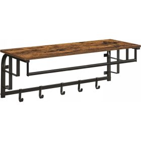 Kovinski obešalnik Songmics, temna bukev