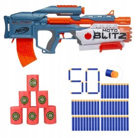 NERF ELITE 2.0 MOTOBLITZ F5872 + TARČE + 50 WAFFLE PUŠČIC
