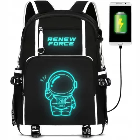   Večpredelni šolski nahrbtnik Astronavt XL, črna, vodoodporna, 35L