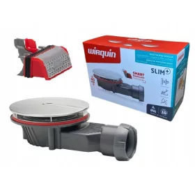   Ultra nizko tuš sifon Wirquin Slim+ 90mm s pokrovom v krom barvi