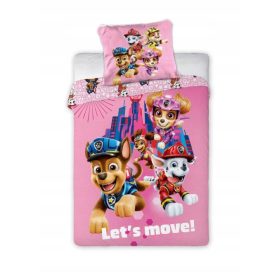 Komplet posteljnine Psi Patrol Film 334F 100x135 cm roza