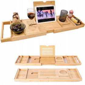    POLICA IZ BAMBUSA ZA KAD, NASTAVLJIV NADLOG ZA SPA MIZO, 75-100 cm