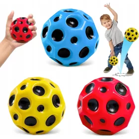   SKAKALKA ZA OTROKE ZA VRT 7cm - Set 3 gumijastih luninih žogic