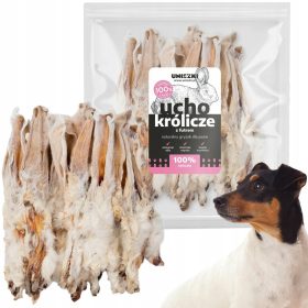 Zajčja ušesa z dlako za pse 20 kosov