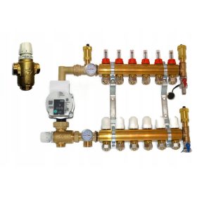   Optimized Name: Razdelilnik s 5 sekcijami in črpalko WILO za talno ogrevanje