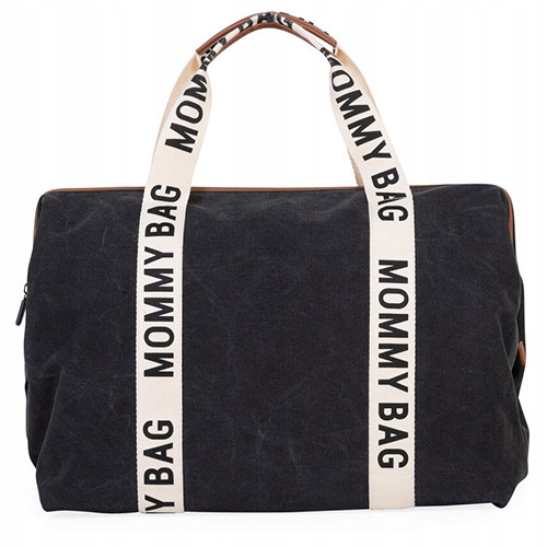 Torba za mamice Childhome Mommy Bag Signature Črna