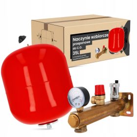 Centralno ekspanzijsko posodo 35 L, medenina, skupina 3 Bar