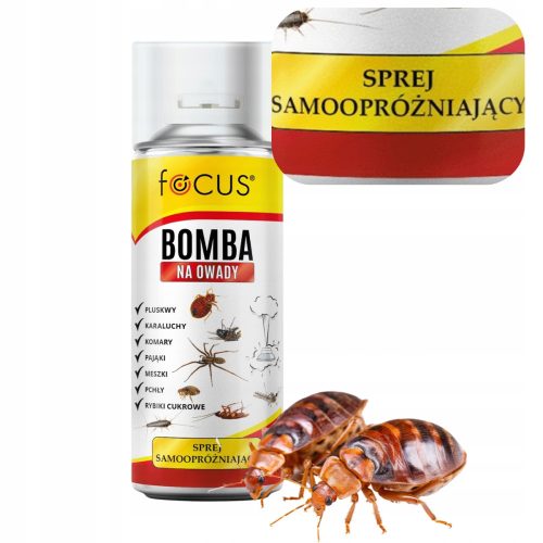 Optimized name: Močna dimna bomba proti insektom Focus 400 ml samoizpraznitveno pršilo

Optimized description: Močna dimna bomba Focus proti insektom v obliki spreja samooprženja je idealna rešitev za