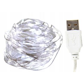 LUCI na žici, 100 LED, USB, dolžina 10 m