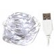 LUCI na žici, 100 LED, USB, dolžina 10 m