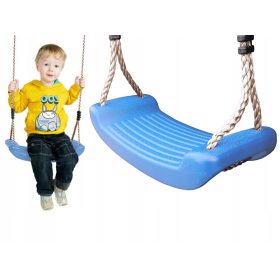 Gugalnica za otroke s plastičnim sedežem JF modra
