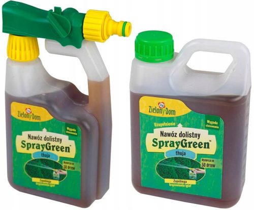 Rolmarket tekoče večkomponentno gnojilo za tuje Spray Green - zalivalka 950ml + 950ml komplet Zielony Dom