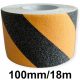Antidrsni trak za stopnice rumeno-črne barve 100mm/18m