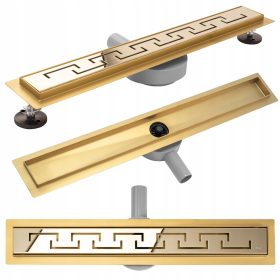 Linijski odtok GREEK MIRROR GOLD PRO 90