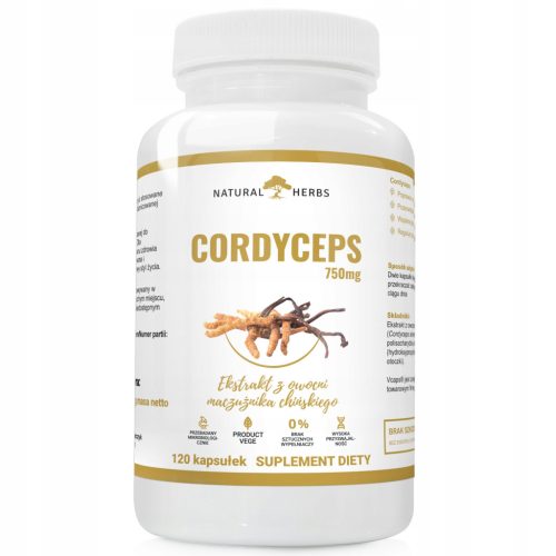 Cordyceps 750mg - Naravna pomoč za več energije in močnejšo odpornost, 120 kapsul