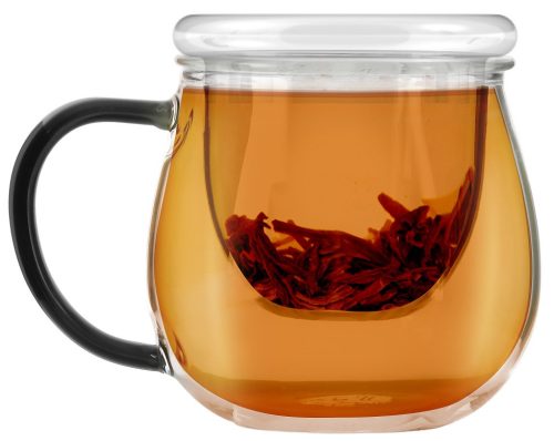 Vrhunski stekleni vrček za kavo in čaj Vialli Design 400 ml 1 kos