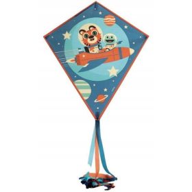   Raketa otroški zmaj z barvitimi trakovi Djeco 70 x 60 x 1 cm