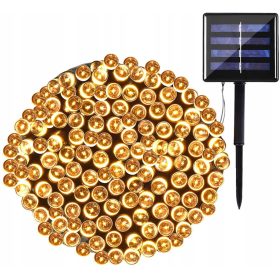   Božične lučke na sončno energijo 200 LED 22m - Toplo bela svetloba, 8 funkcij