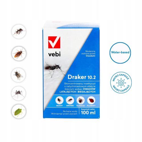 Vebi Draker 10.2 100ml za učinkovito odstranjevanje letečih in plazečih insektov