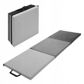   4FIZJO 3-delna gimnastična vzmetnica za rehabilitacijo 180 cm x 60 cm črna