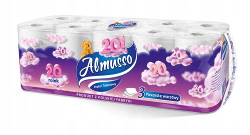 Almusso toaletni papir brez vonja 20 kos.
