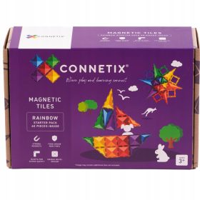   Magnetni komplet Connetix - Komplet začetnikov Rainbow 60 kosov
