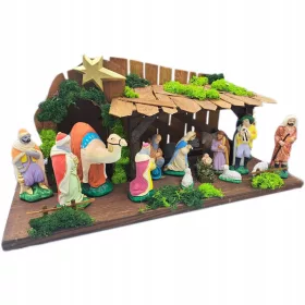   JASENOV BOŽIČNI PEJSAGE S FIGURICAMI - 16 figur - VELIKA HLEVICA