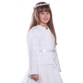 Bolerka za obhajilo iz flisa, bela, velikost 158