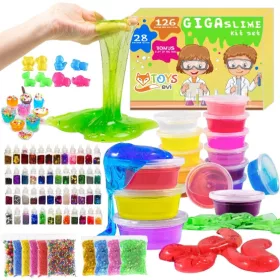   XXL LAB set za izdelavo pisanih sluzi, učenje in zabavo 128 v 1