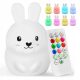 Pisana nočna lučka za otroke Zajec LED Silikonska Svetilka na Dotik