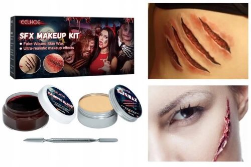  KOMPLET ZA USTVARJANJE UMETNIH BRAZGOTIN ZA HALLOWEN MAKEUP KIT