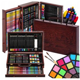   UMETNIŠKI SET ZA SLIKANJE IN RISANJE V KOVČKU 142 ELEMENTOV