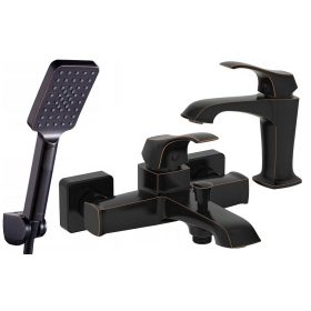   Stenska enoročna armatura za kad in tuš Valvex Antiga črna