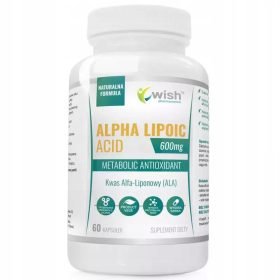   WISH Alfa Lipoična Kislina 600mg, 60 kapsul - Podpora Metaboličnega Zdravja