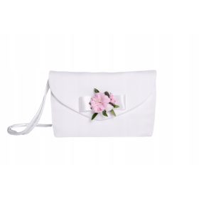 Komunijalna torbica bela s trakom za ramo