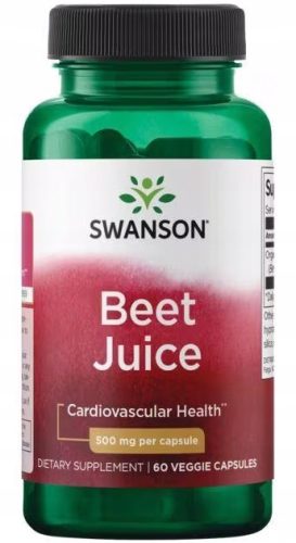 Ekološki sok iz pese v kapsulah, Swanson, 500 mg, 60 vegetarijanskih kapsul