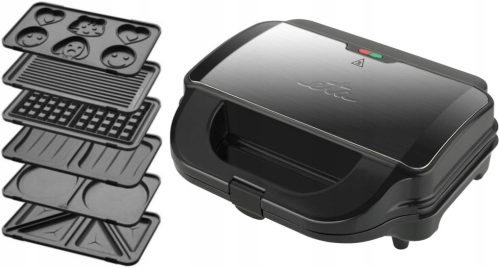 Toaster ETA Sorento Plus 6v1 za vaflje in grill 900W Črna Inox