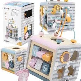 Viga PolarB izobraževalna kocka 5v1 Montessori