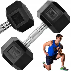 Activ/Space 10 kg gumirana utež s šestimi ročaji