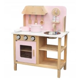 DREVENA OTROŠKA KUHINJA VINTAGE Z DODATKI