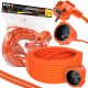 Vrtni podaljšek Black 50m 3x1,5mm IP20 s 1 oranžno vtičnico