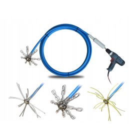 Turbospiner set za čiščenje dimnikov 8 m + 3 glave