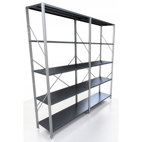 Kovinski regal za skladiščenje 200 x 185 x 40 cm