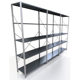 Kovinski regal za skladišče s policami 200 x 275 x 40 cm