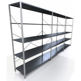 Kovinski regal za skladišče 200 x 380 x 50 cm