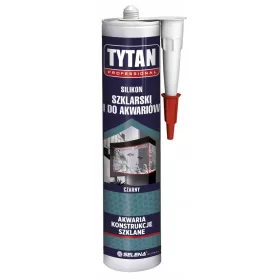   Tyran Professional črni silikon za steklo in akvarijska okna 280 ml