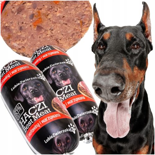 Meso za pse HACZI Najboljša mesna palčka 95% govedine in zelenjave 2x450g