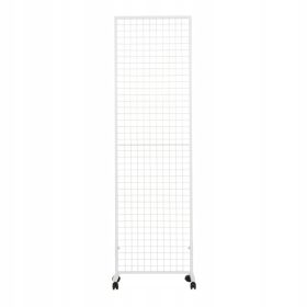 Krata, stojalo, premium zaslon na kolesih. 60 x 200. Bela